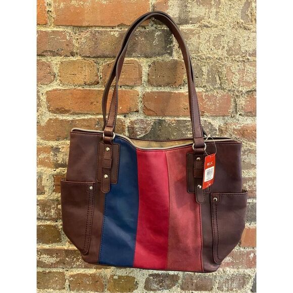 RELIC Monroe Tote Maroon Multi Women’s Handbag Purse NWT - Picture 1 of 13